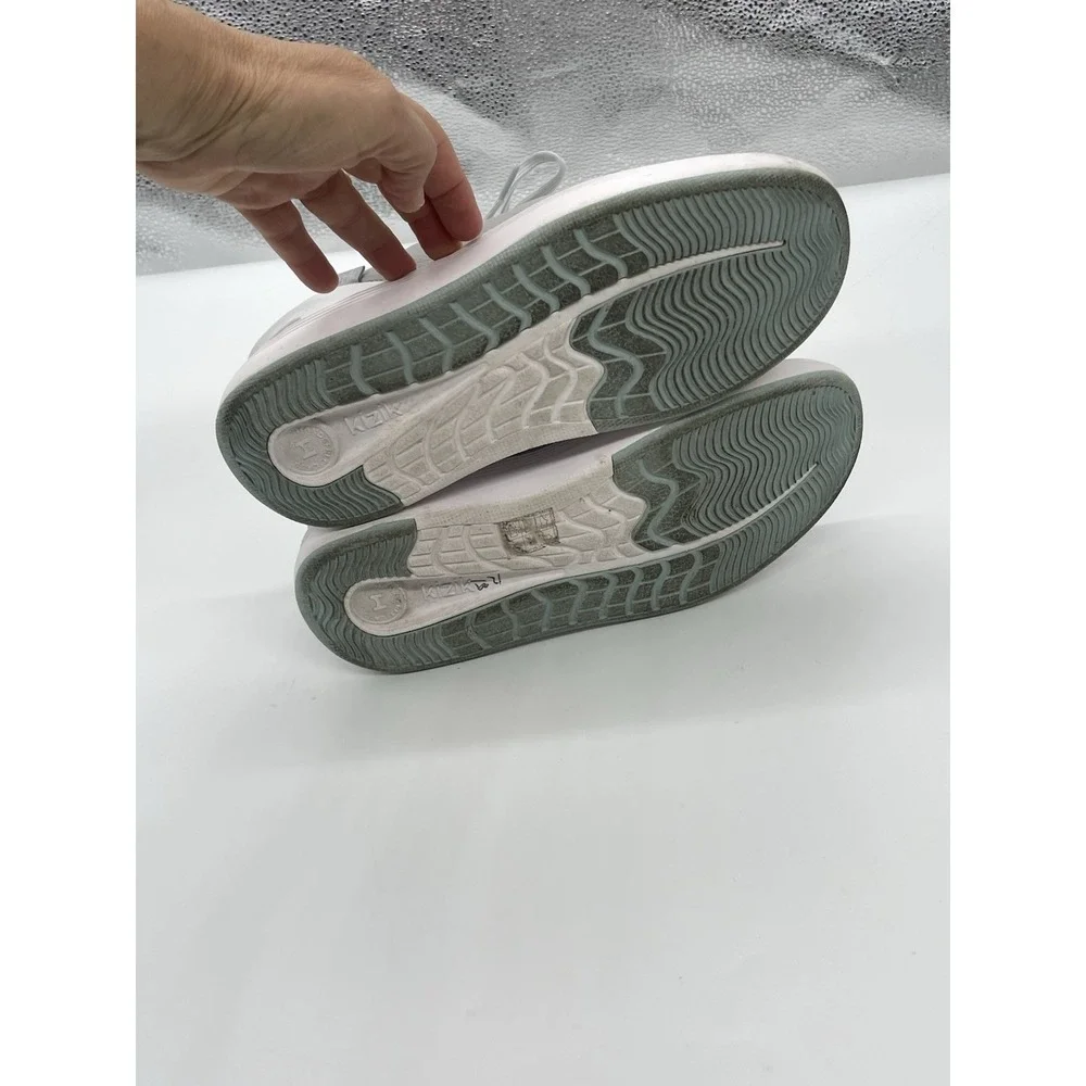 Kizik Sydney Womens Leather Hands Free Slip On Sneakers Harbor Mist Grey Size 10